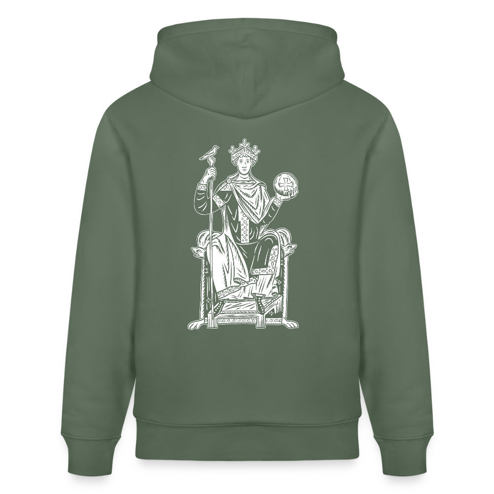 Mittelalterliche Quelle Kaiser Otto III I Bio-Hoodie - Tanngrün