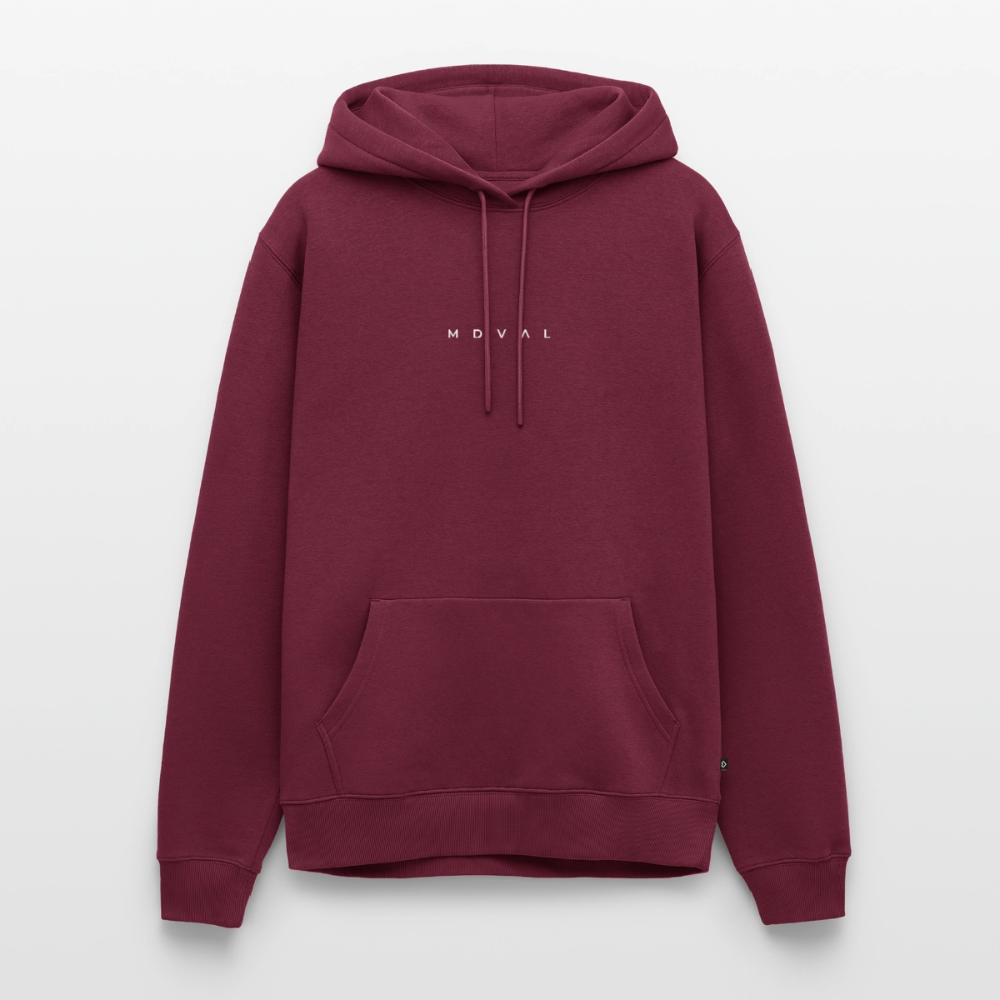 NEUES PROD Männer Premium Hoodie Logo Front - Burgunderrot