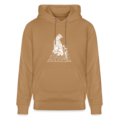 Mittelalterlicher Codex I Walther von der Vogel I front I Bio-Hoodie - Latte