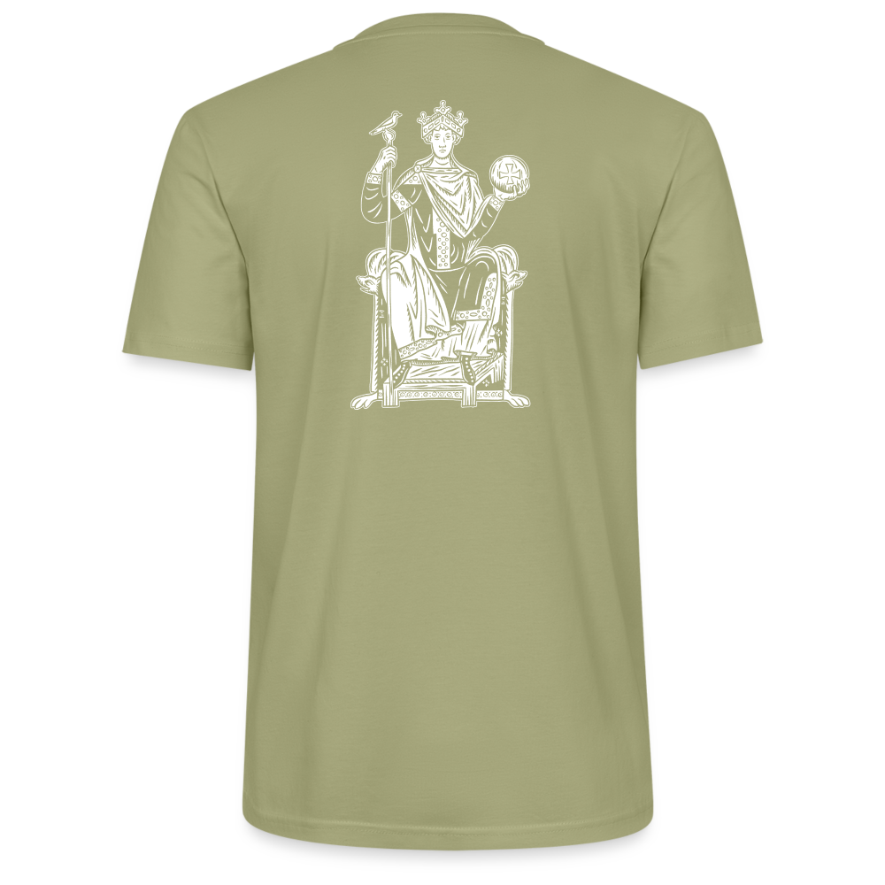 Mittelalterliche Quelle Shirt Otto III Dunkel - Nebelgrün