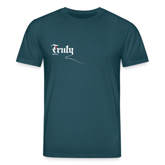 Mittelalter T-Shirt Kalligraphie Textura I dunkel - Dunkles Petrol