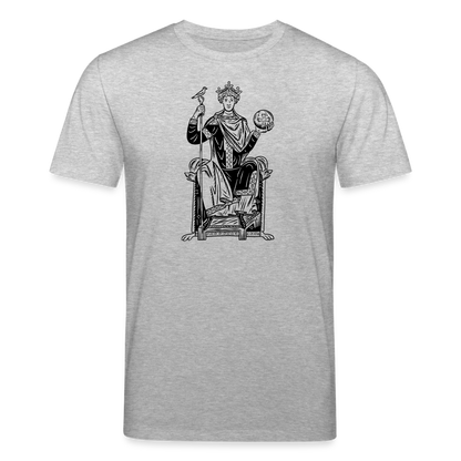 Mittelalterliche Quelle Kaiser Otto III I front I hell I Bio-Shirt - Grau meliert