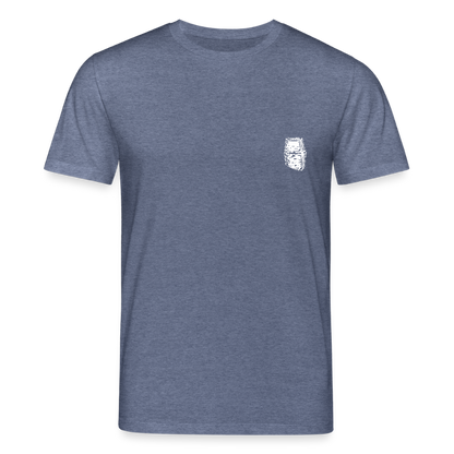 Mittelalterlicher Helm T-Shirt I "Dargen" I Hochmittelalter I dunkel I Bio-Shirt - Dunkelblau meliert
