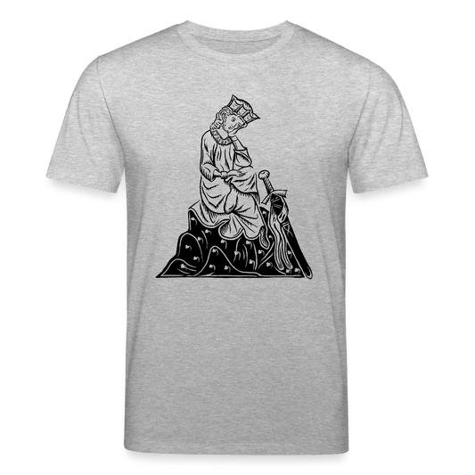 Mittelalterliche Quelle I Walther von der Vogelweide I front I hell I Bio-Shirt - Grau meliert