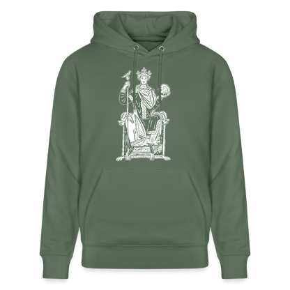 Mittelalterlicher Codex I Kaiser Otto III I front I Bio-Hoodie - Tanngrün