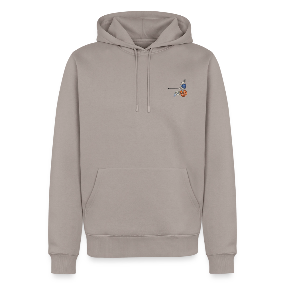 Mittelalter Tiere Hoodie | Tjostender Hase - Taupe