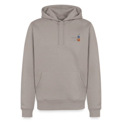 Mittelalter Tiere Hoodie | Tjostender Hase - Taupe