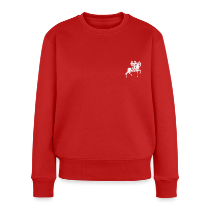 Templer Pullover I Zwei Reiter auf einem Pferd - Rot