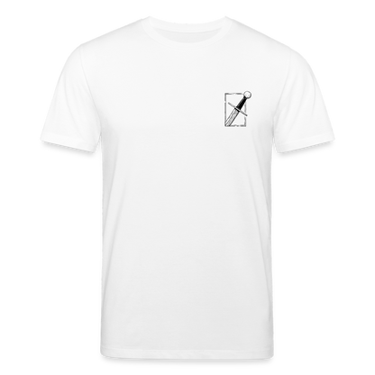 Mittelalterliches Schwert T-Shirt I "swertelin" I Hochmittelalter I hell I Bio-Shirt - Weiß