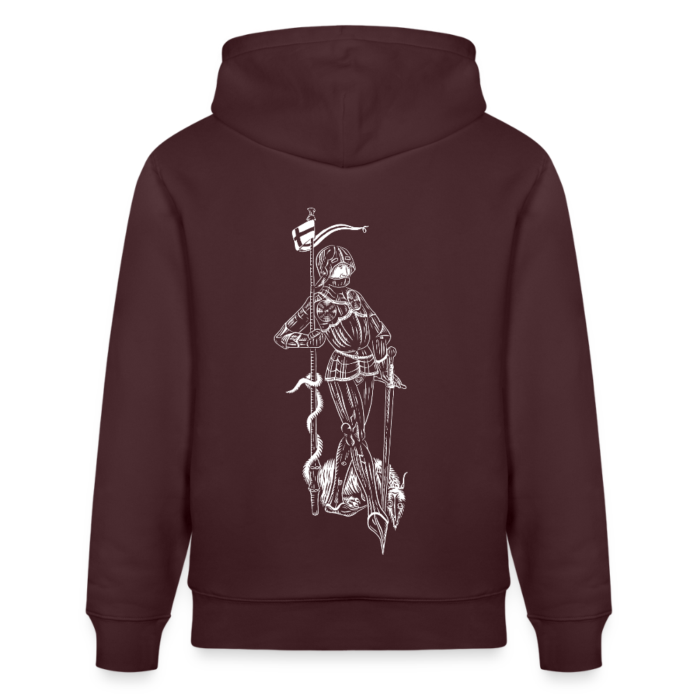 Geschichtsfenster Mittelalter Hoodie | Heiliger Georg Bio Hoodie - Maroon
