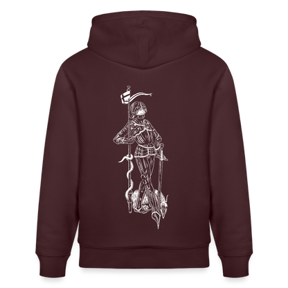 Geschichtsfenster Mittelalter Hoodie | Heiliger Georg Bio Hoodie - Maroon