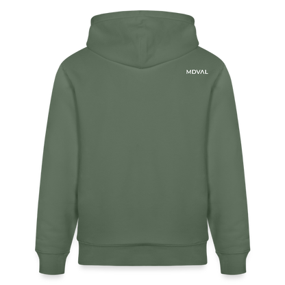 Templerhoodie | Siegel des Templerordens "Zwei Reiter auf einem Pferd" | dunkel | Bio Hoodie - Tanngrün