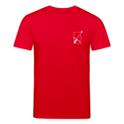 Mittelalterliches Schwert T-Shirt I "langes swertt" I Spätmittelalter I dunkel I Bio-Shirt - Rot