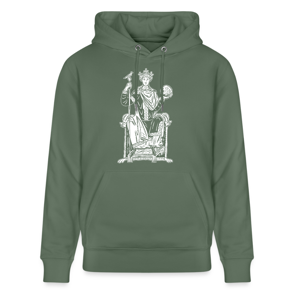 Mittelalterlicher Codex I Kaiser Otto III I front I Bio-Hoodie - Tanngrün