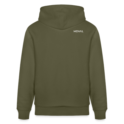Mittelalterlicher Codex I Walther von der Vogel I front I Bio-Hoodie - Khaki Grün