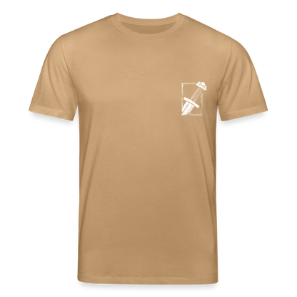 Mittelalterliches Schwert T-Shirt I "Gueðesweord" I Frühmittelalter I dunkel I Bio-Shirt - Karamell 
