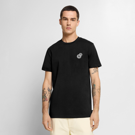 Templer Shirt | Siegel des Templerordens "Zwei Reiter auf einem Pferd" | dunkel | Bio Hoodie - Schwarz