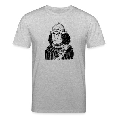 Mittelalterliche Quelle I Oswald von Wolkenstein I front I hell I Bio-Shirt - Grau meliert