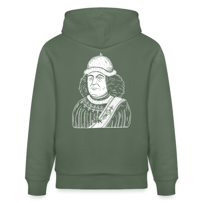 Mittelalterlicher Codex I Oswald von Wolkenstein I Bio-Hoodie - Tanngrün