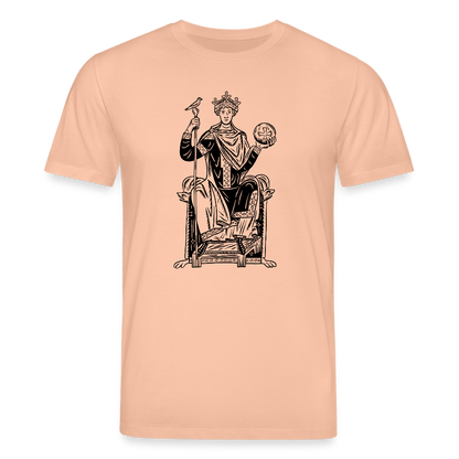 Mittelalterliche Quelle Kaiser Otto III I front I hell I Bio-Shirt - Pfirsich