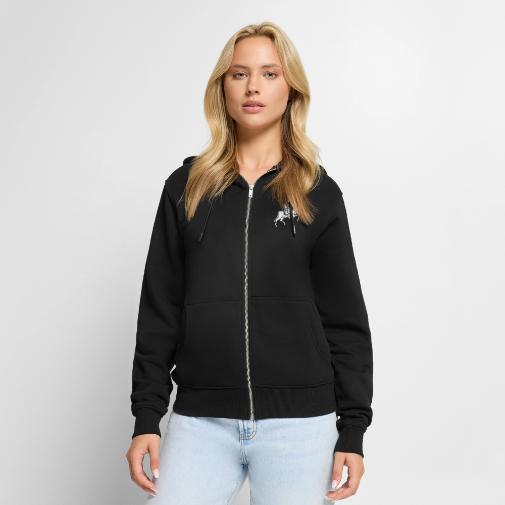 NEUES PROD ZIPPER HERREN Templer Zwei Reiter ein Pferd - Schwarz