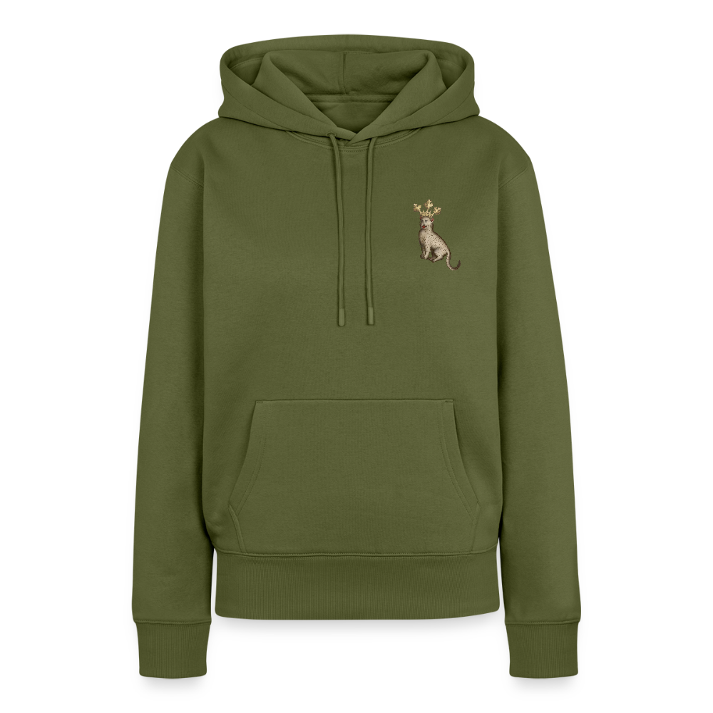 NEUES PROD FRAUEN HOODIE Königskatze - Khaki