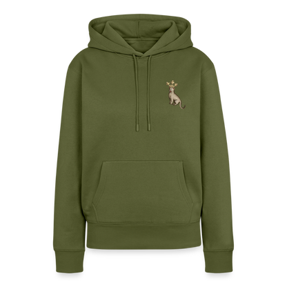 NEUES PROD FRAUEN HOODIE Königskatze - Khaki