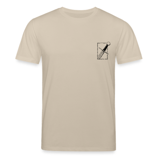 Mittelalterliches Schwert T-Shirt I "swertelin" I Hochmittelalter I hell I Bio-Shirt - Beige