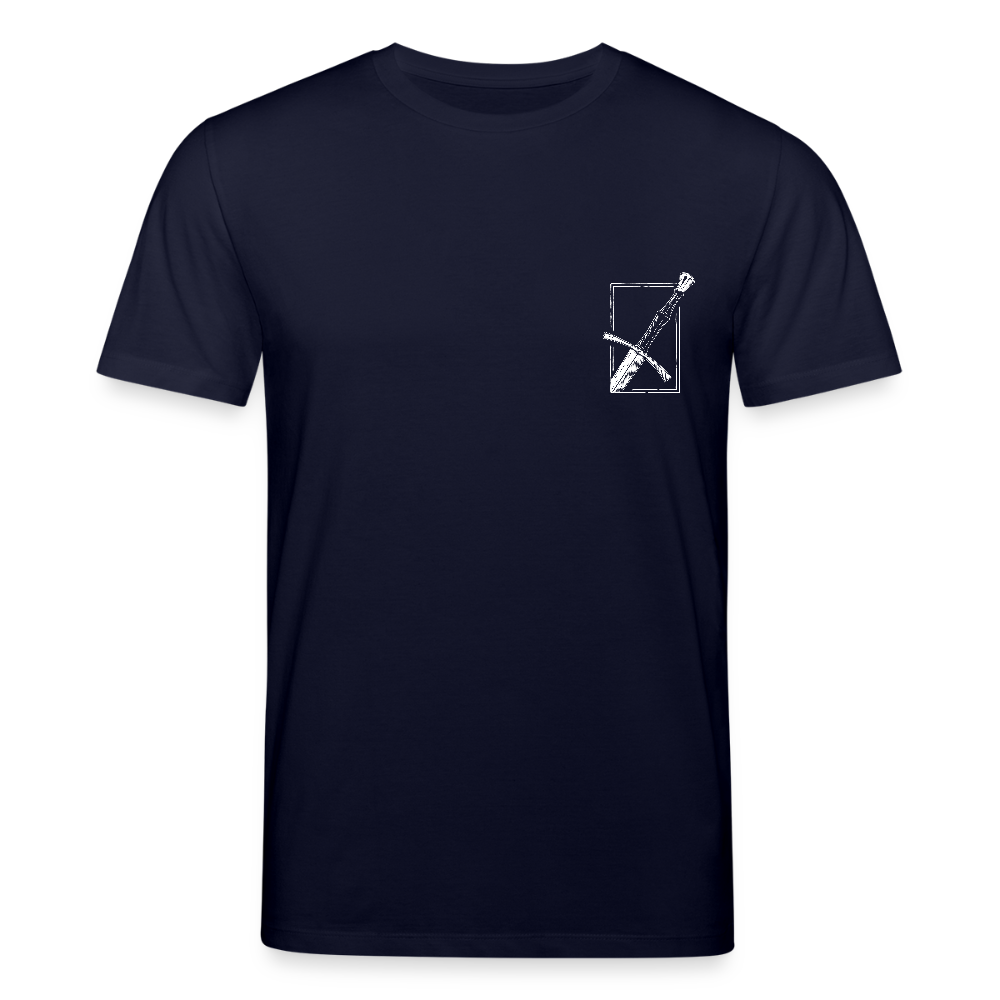 Mittelalterliches Schwert T-Shirt I "langes swertt" I Spätmittelalter I dunkel I Bio-Shirt - Navy