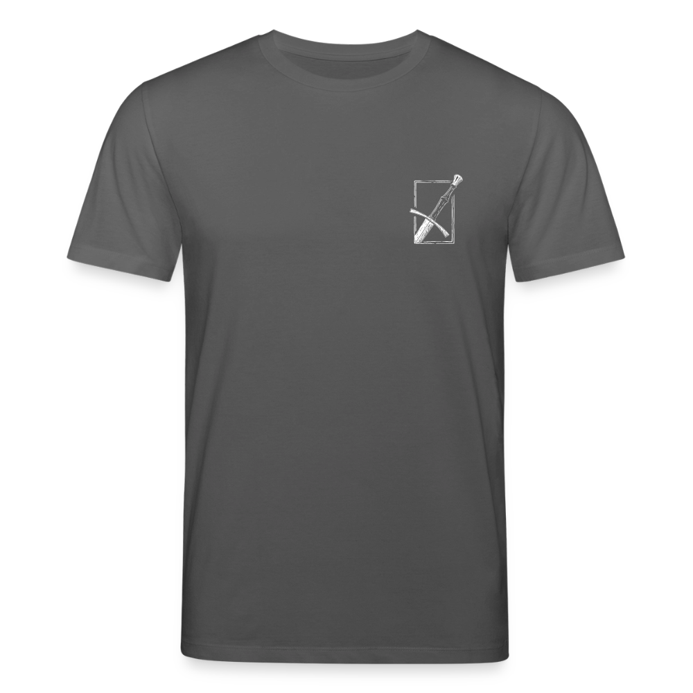 Mittelalterliches Schwert T-Shirt I "langes swertt" I Spätmittelalter I dunkel I Bio-Shirt - Anthrazit