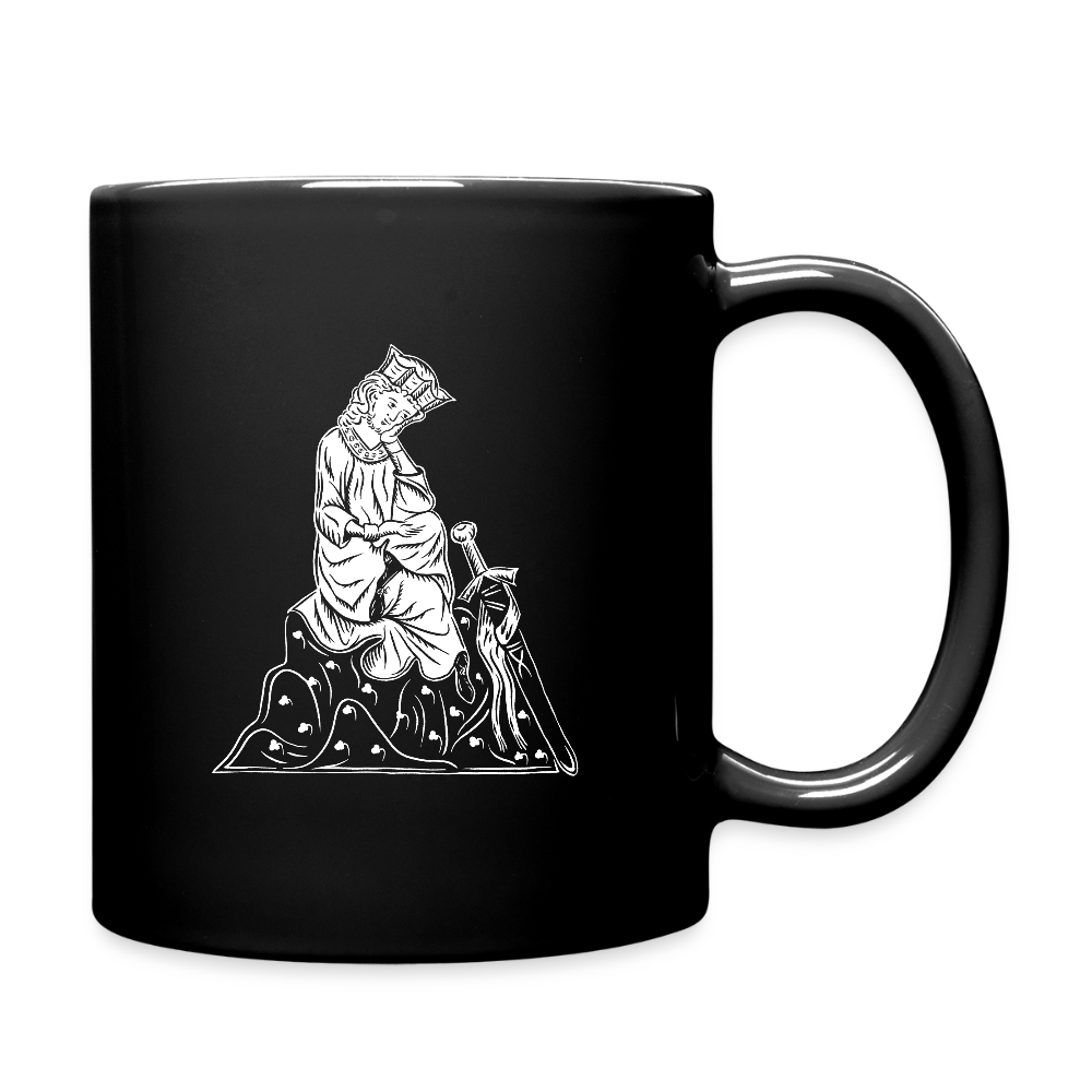 Mittelalter-Tasse Schwarz Walther von der Vogelweide | Mittelalterlicher Codex - Schwarz