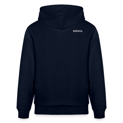 Mittelalterlicher Codex I Walther von der Vogel I front I Bio-Hoodie - Navy