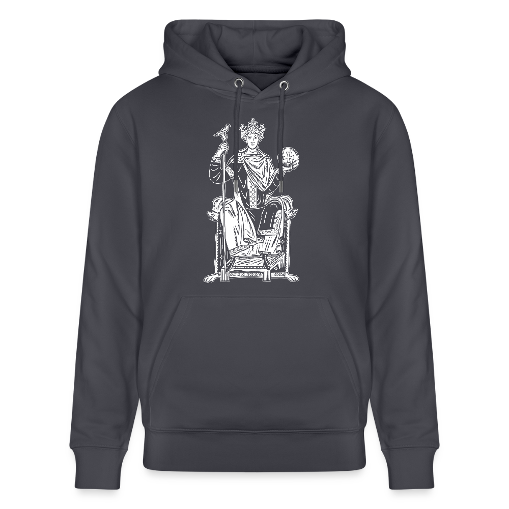 Mittelalterlicher Codex I Kaiser Otto III I front I Bio-Hoodie - Indigoblau