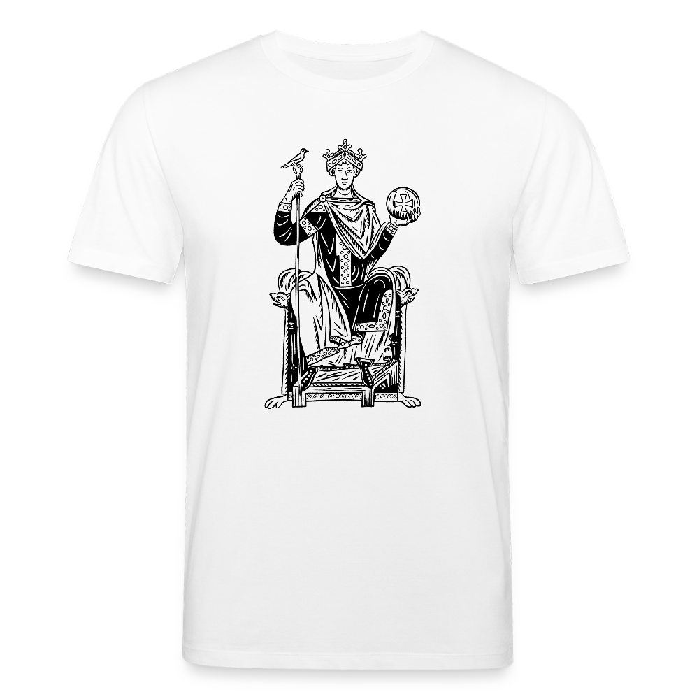 Mittelalterliche Quelle Kaiser Otto III I front I hell I Bio-Shirt - Weiß