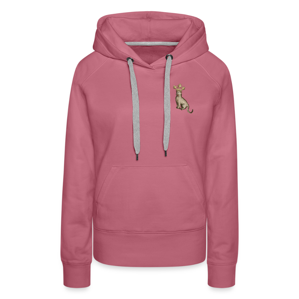NEUES PROD FRAUEN HOODIE Königskatze - Malve