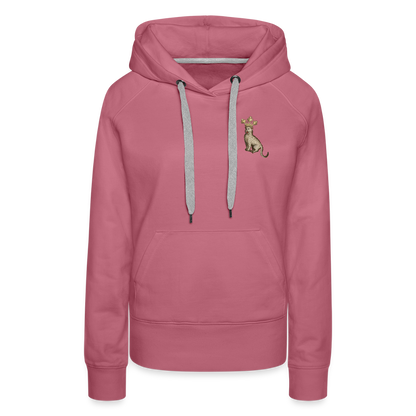 NEUES PROD FRAUEN HOODIE Königskatze - Malve