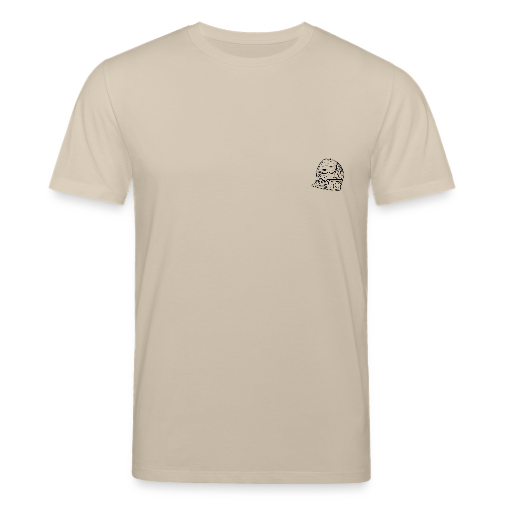 Mittelalterlicher Helm T-Shirt I "Schaller" I Spätmittelalter I hell I Bio-Shirt - Beige
