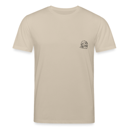 Mittelalterlicher Helm T-Shirt I "Schaller" I Spätmittelalter I hell I Bio-Shirt - Beige