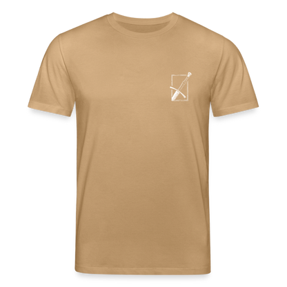 Mittelalterliches Schwert T-Shirt I "langes swertt" I Spätmittelalter I dunkel I Bio-Shirt - Karamell 