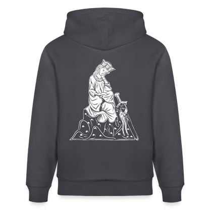 Mittelalterlicher Codex I Walther von der Vogelweide I Bio-Hoodie - Indigoblau