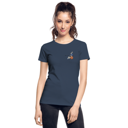 Mittelalterliche Tiere T-Shirt "Tjostender Hase" I dunkel I Damen - Navy
