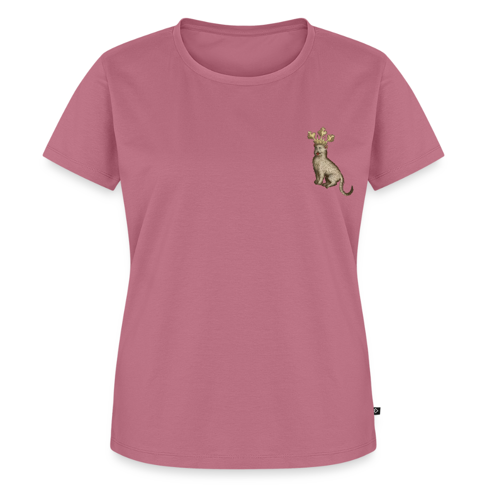 NEUES PROD Bio-Shirt Damen Königskatze - Mauve