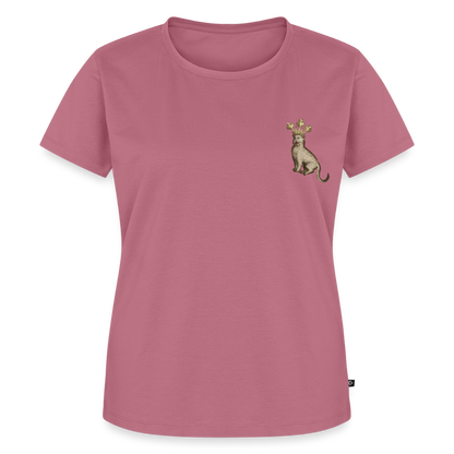 NEUES PROD Bio-Shirt Damen Königskatze - Mauve
