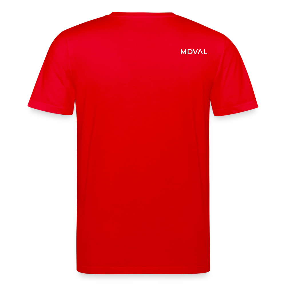 Mittelalterliche Tiere T-Shirt I "Tjostender Hase" I dunkel I Bio-Shirt - Rot