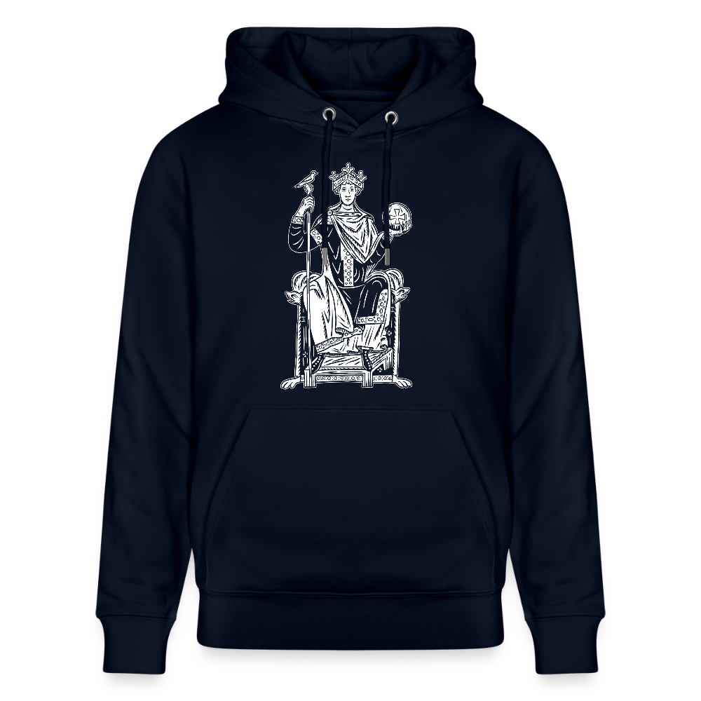 Mittelalterlicher Codex I Kaiser Otto III I front I Bio-Hoodie - Navy
