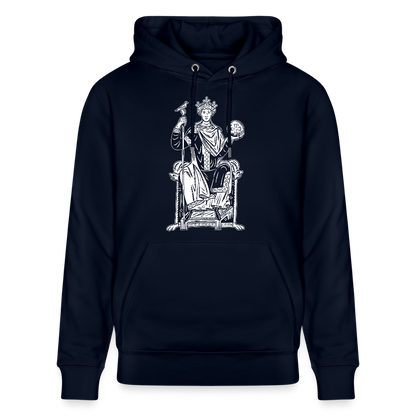 Mittelalterlicher Codex I Kaiser Otto III I front I Bio-Hoodie - Navy