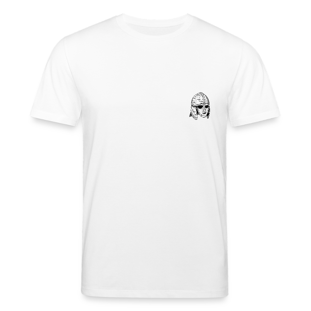 Mittelalterlicher Helm T-Shirt I "Sutton Hoo" I Frühmittelalter I hell I Bio-Shirt - Weiß