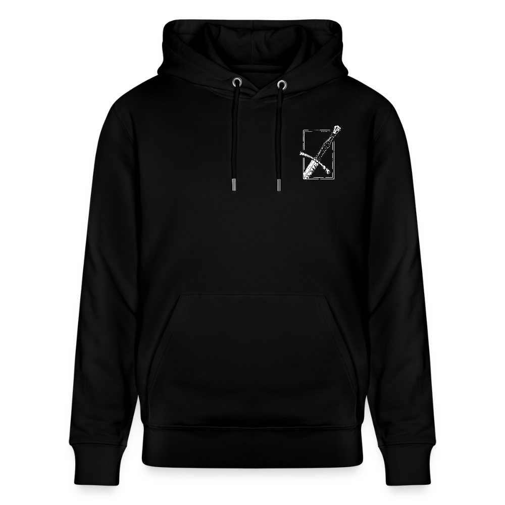 Mittelalterliches Schwert Bio-Hoodie I "langes swertt" I Spätmittelalter I dunkel I - Schwarz