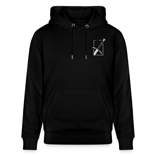 Mittelalterliches Schwert Bio-Hoodie I "langes swertt" I Spätmittelalter I dunkel I - Schwarz
