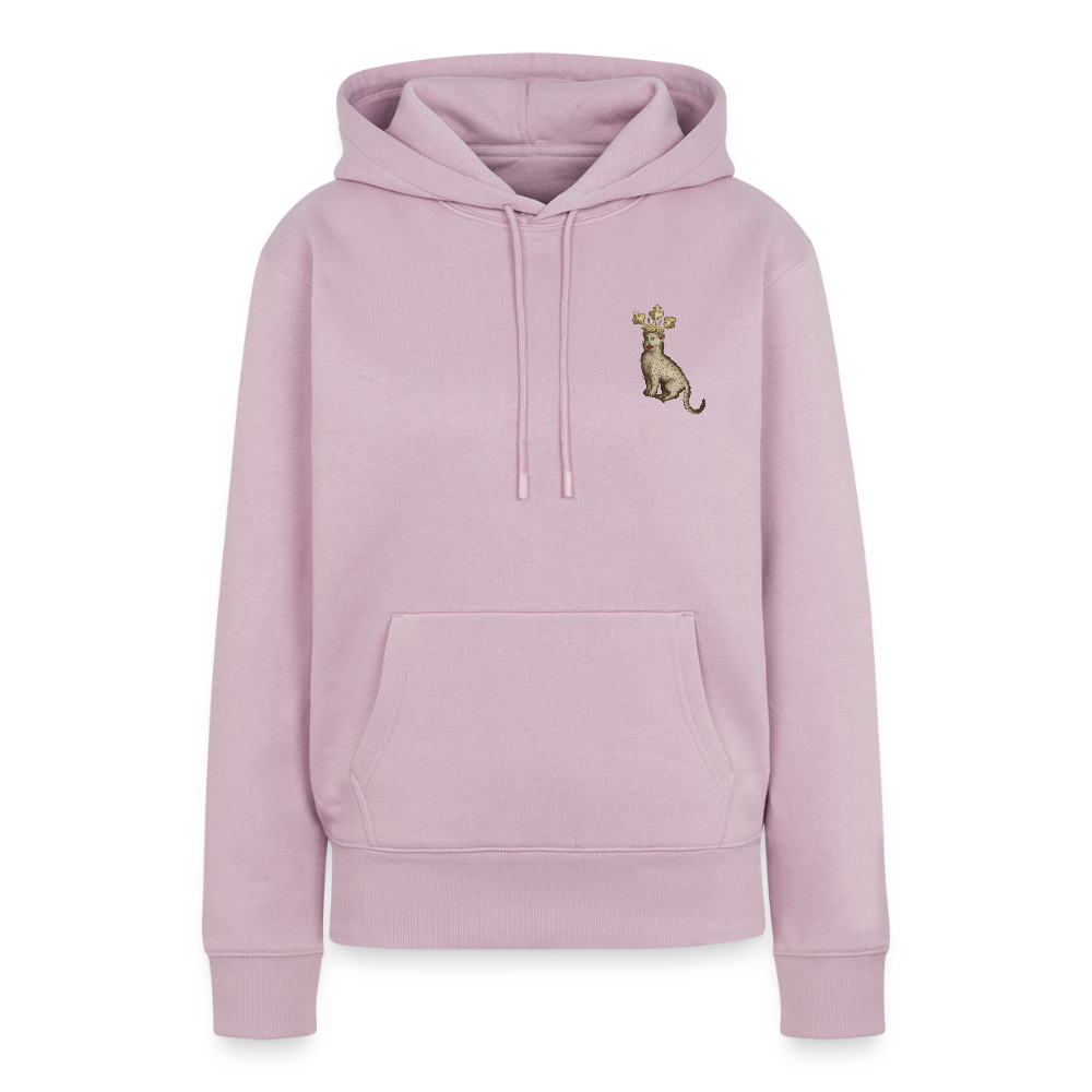 NEUES PROD FRAUEN HOODIE Königskatze - Altrosa